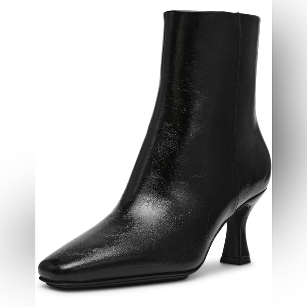 ANNE KLEIN Women’s Pablo Faux Leather Heeled Booties SZ 9